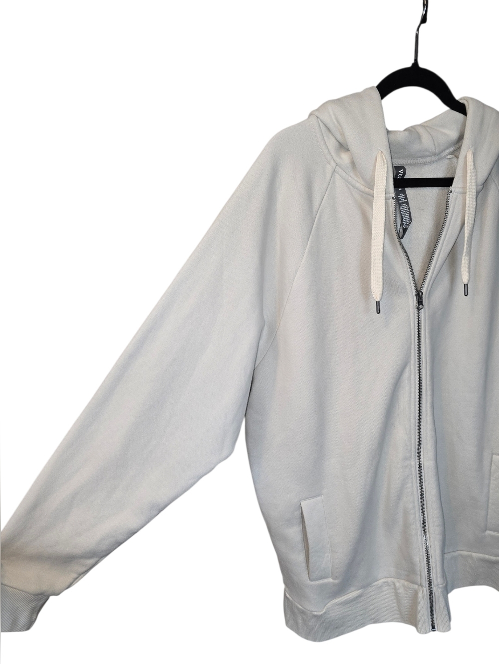 Vuori Restore Full Zip Hoodie Bone/Cream Color Oversized Organic Cotton Size XL - Picture 5 of 12